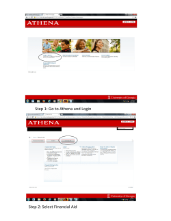 Step 1: Go to Athena and Login Step 2: Select Financial Aid