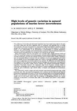 High levels of genetic variation in natural