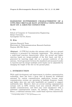 HARMONIC SUPPRESSION CHARACTERISTIC OF A CPW