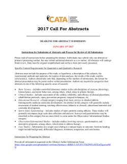 CATA 2004- Call for Abstracts