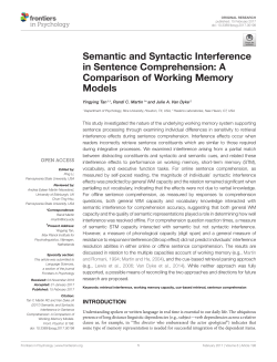 Semantic and Syntactic Interference in Sentence Comprehension: A