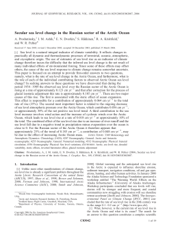 Secular sea level change in the Russian sector of the Arctic Ocean