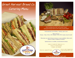 Artisan Sandwiches - Great Harvest Tempe, AZ