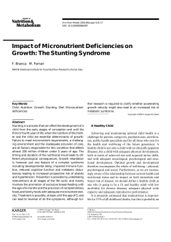 Impact of Micronutrient Deficiencies on Growth: The