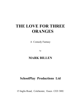THE LOVE FOR THREE ORANGES