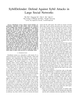 SybilDefender: Defend Against Sybil Attacks in Large Social Networks