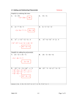 4.1 Solutions to Odds