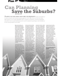 Can Planning Save the Suburbs - Canadian Institute of Planners