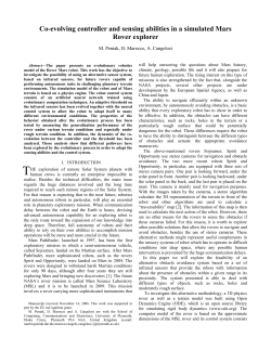 Co-evolving controller and sensing abilities in a simulated Mars