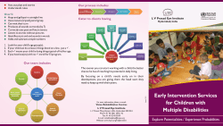 Early Intervention Services for Children with Multiple Disabilities