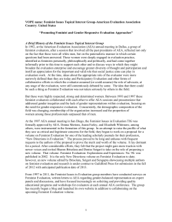 1 VOPE name: Feminist Issues Topical Interest Group
