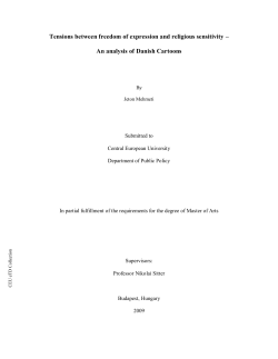 Tensions between freedom of expression and religious sensitivity