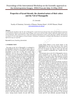 Properties of byssal threads and the chemical nature of colors of the