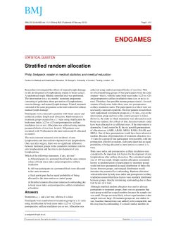 Stratified random allocation