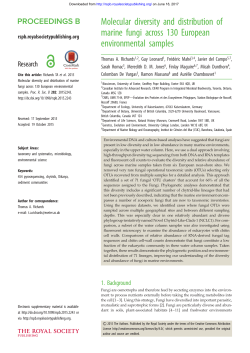 Molecular diversity and distribution of marine fungi across 130