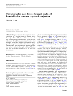 Microfabricated glass devices for rapid single cell