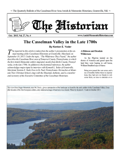 The Casselman Valley in the Late 1700s