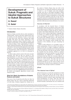 Development of Sukuk - De Brauw Blackstone Westbroek
