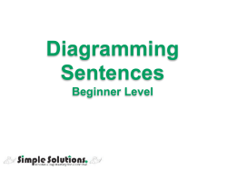 Diagramming Sentences