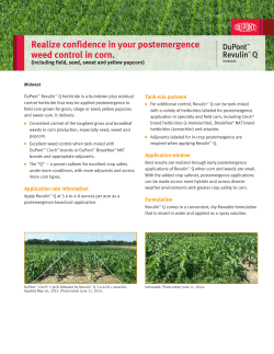 Realize confidence in your postemergence weed control in corn