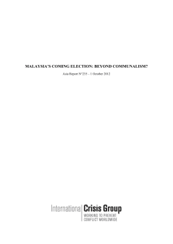 malaysia`s coming election: beyond communalism?