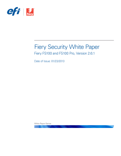 Fiery Security White Paper