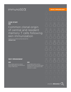 T cells following skin immunization
