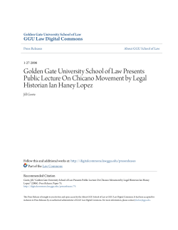 Golden Gate University School of Law Presents Public Lecture On