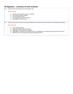 Mark scheme - Biology for Life