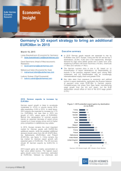 Germany`s 3D export strategy to bring an additional