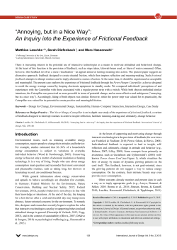 &ldquo;Annoying, but in a Nice Way&rdquo;: An Inquiry into the Experience of