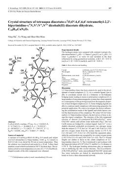 Crystal structure of tetraaqua diacetato-&kappa;2O, O`-4, 4`, 6, 6`