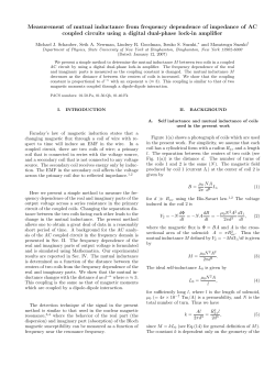 Measurement of mutual inductance from frequency dependence of