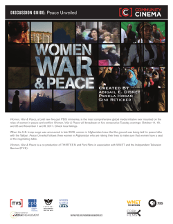 DISCUSSION GUIDE: Peace Unveiled