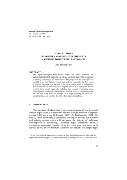 Jian-Shiung Shie The language of advertising is a prominent genre