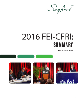 2016 FEI-CFRI - The Siegfried Group
