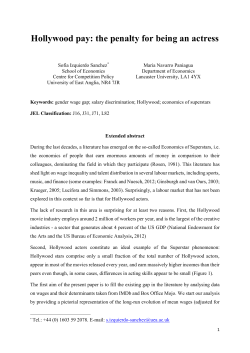 "Hollywood Pay: The Penalty for being an Actress"