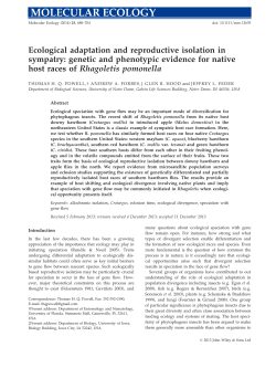 Ecological adaptation and reproductive isolation in sympatry