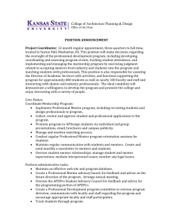 POSITION ANNOUNCEMENT Project Coordinator, 12