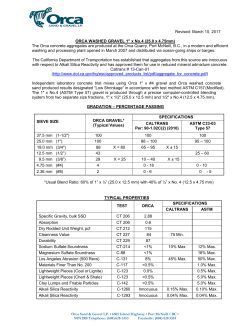 March 10, 2017 ORCA WASHED GRAVEL 1" x No.4 (25.0 x 4.75mm