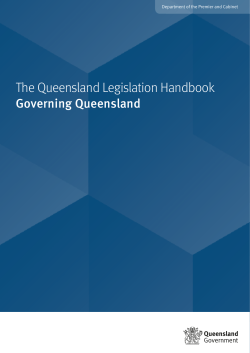 Queensland Legislation Handbook