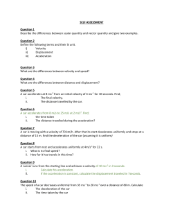 SELF ASSESSMENT Question 1 Describe the differences between