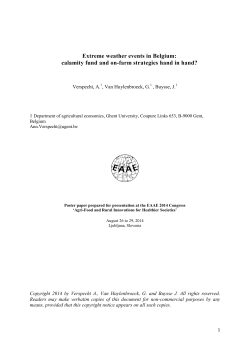 Extreme weather events in Belgium: calamity fund