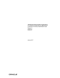 JD Edwards EnterpriseOne Applications Localizations for Germany