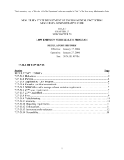 subchapter 29 low emission vehicle program