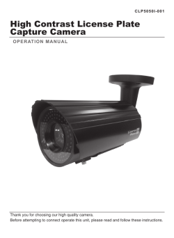 High Contrast License Plate Capture Camera - ADT