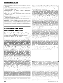 A biosensor that uses ion