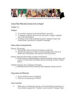 Lesson Plan: What does it mean to be a refugee? Grades: 5