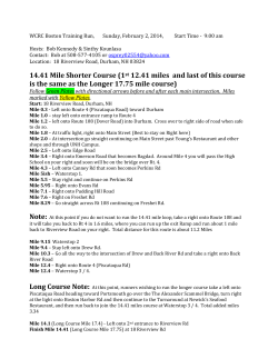 14.41 Mile Shorter Course (1st 12.41 miles and last of this course is