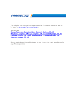 The following jobs matched your search agent at Progressive